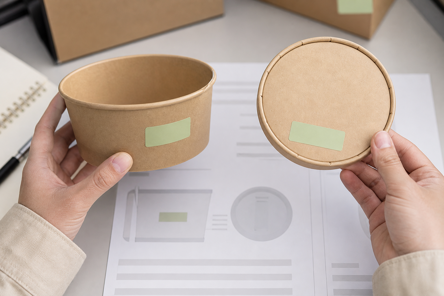 Bowl and lid identifiers checked together to confirm their intended pairing