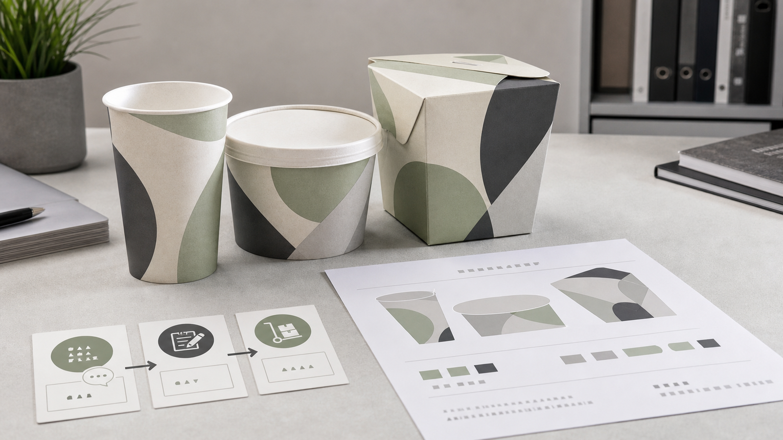 Custom printed food packaging workflow