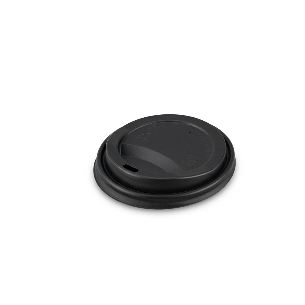 PLA Lid for Coffee Cup-Black 63mm