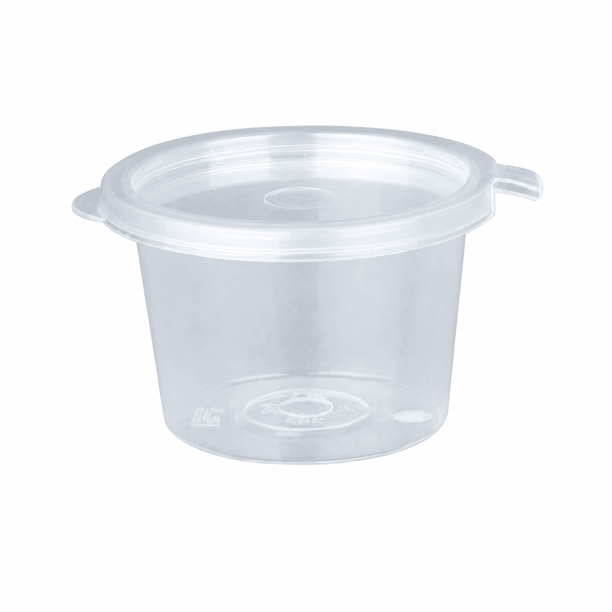 Disposable Sauce Cup 1oz, Hinged (attached lid)