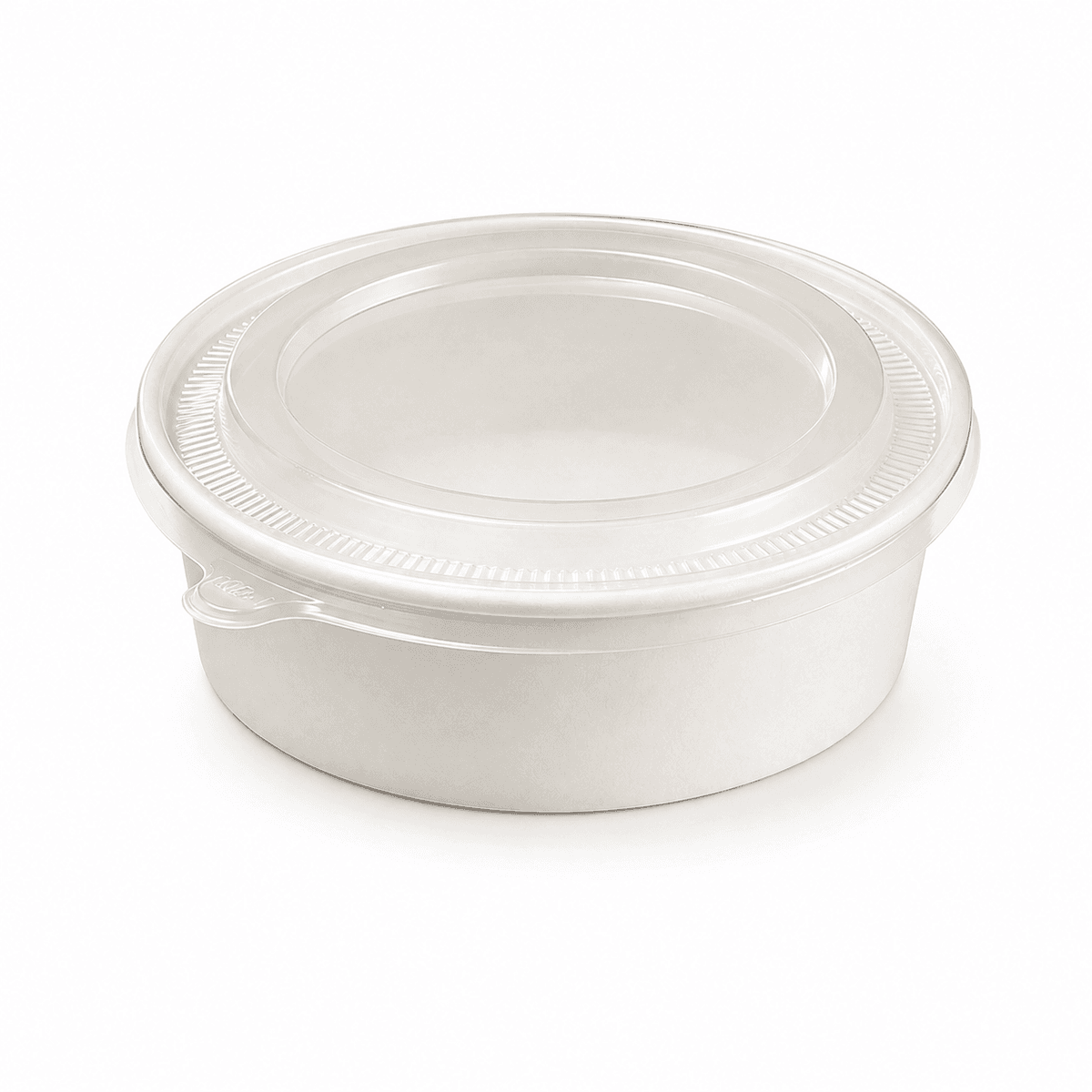 500ml White Cardboard Bowl with PP Lid
