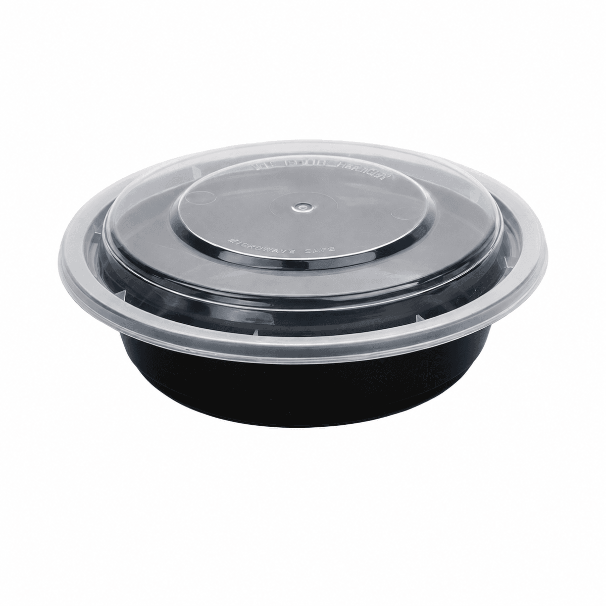 8oz American Style Export Round Bowl with Clear Lid