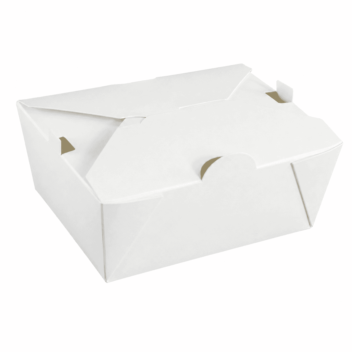 White Cardboard Lunch Box 8# 1400ml (vented lid)