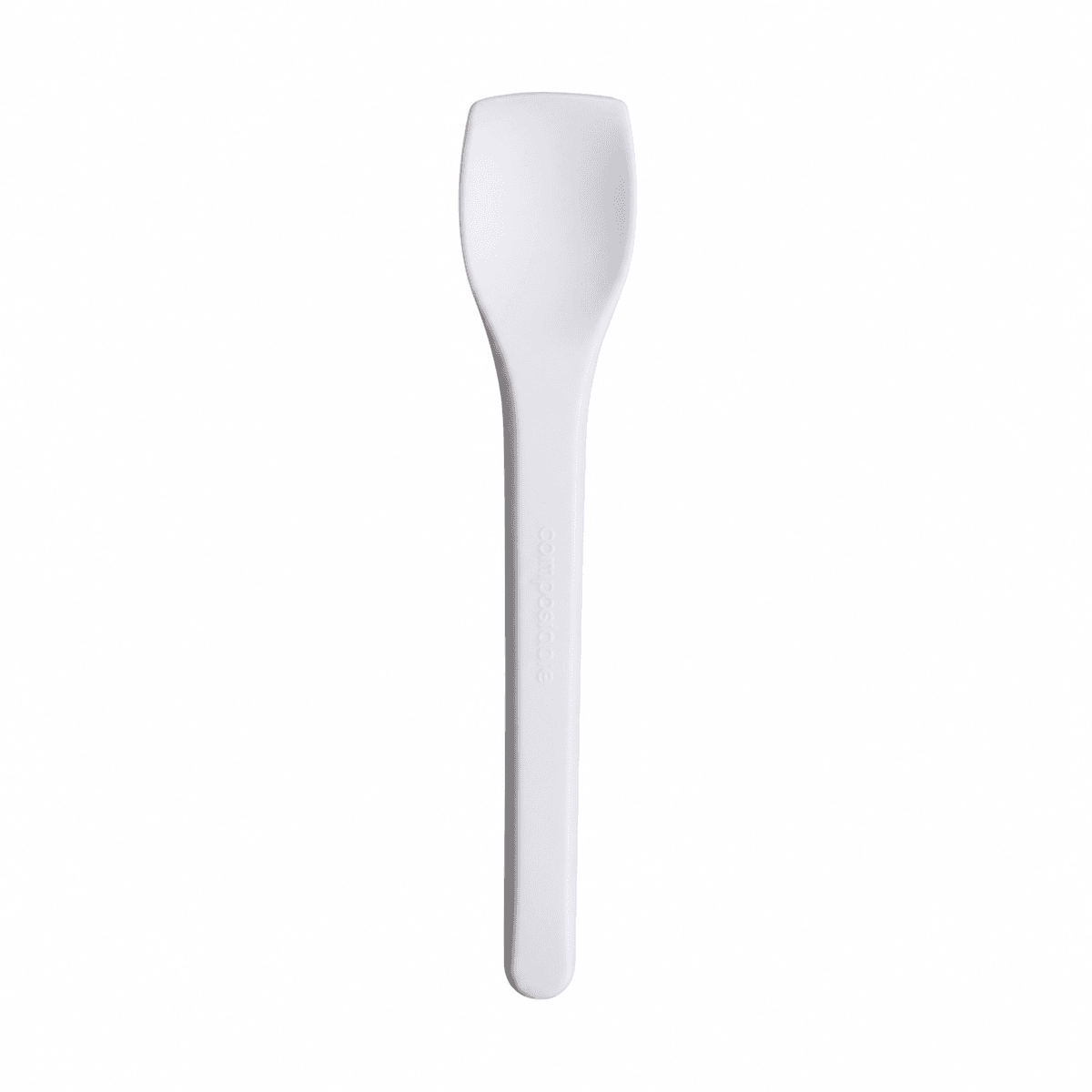 PLA White Ice Cream Spoon, bulk packed