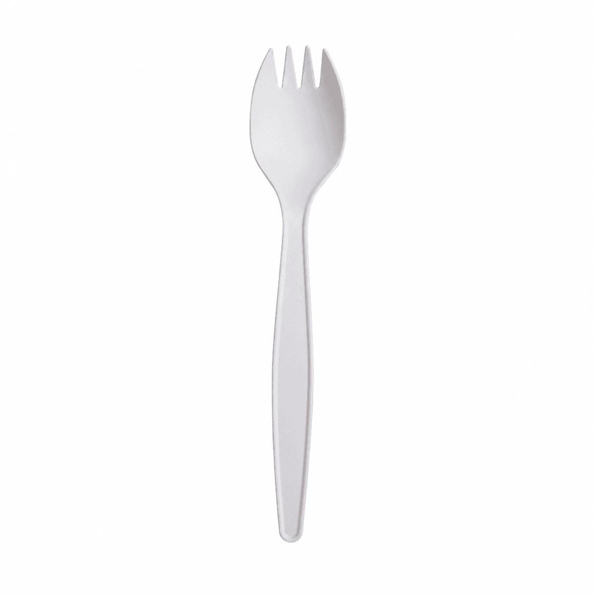 Corn Starch White Spork 7 inch, bulk packed