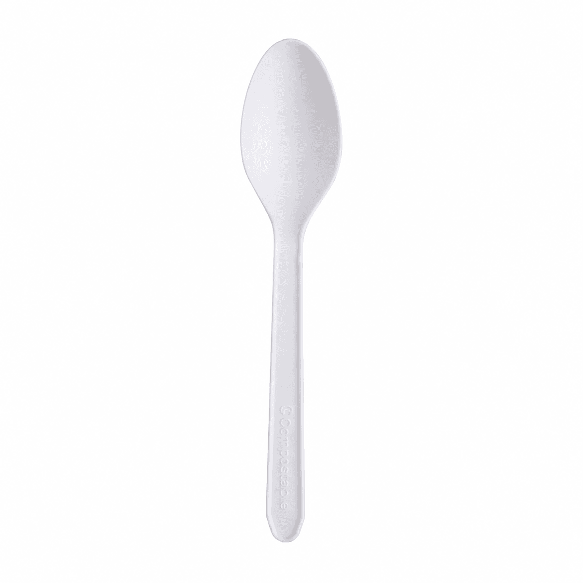 PLA White Coffee Spoon 5 inch, bulk packed