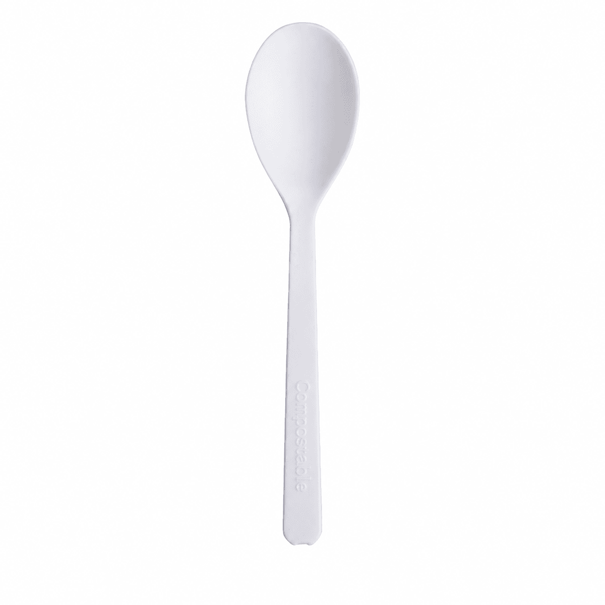 PLA White Teaspoon 4 inch, bulk packed