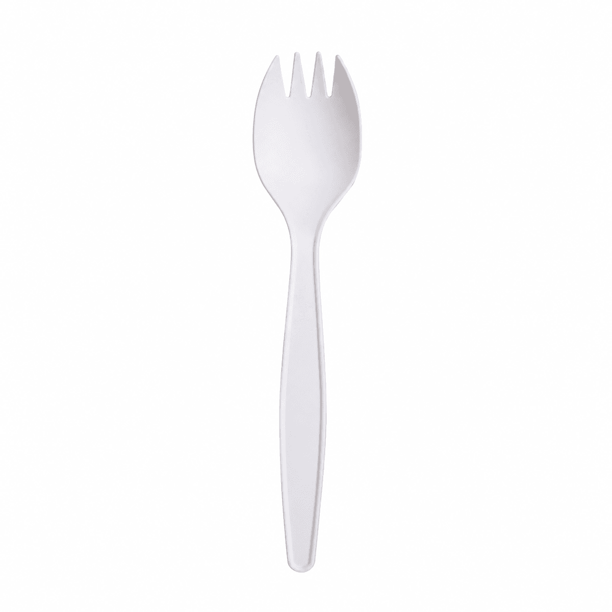Corn Starch White Spork 6 inch, bulk packed