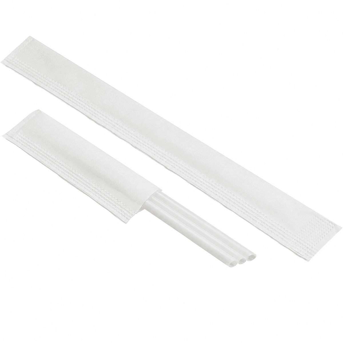 18 cm PP Three-Hole Angled Straw, White, 100 pcs