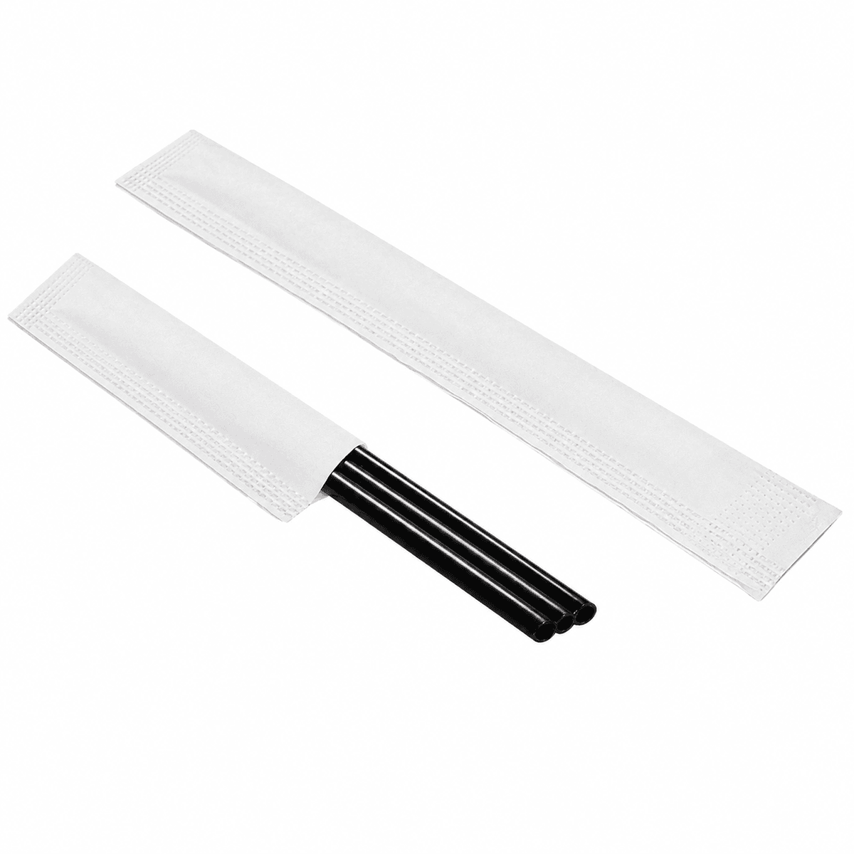 23 cm PP Three-Hole Angled Straw, Black, 100 pcs
