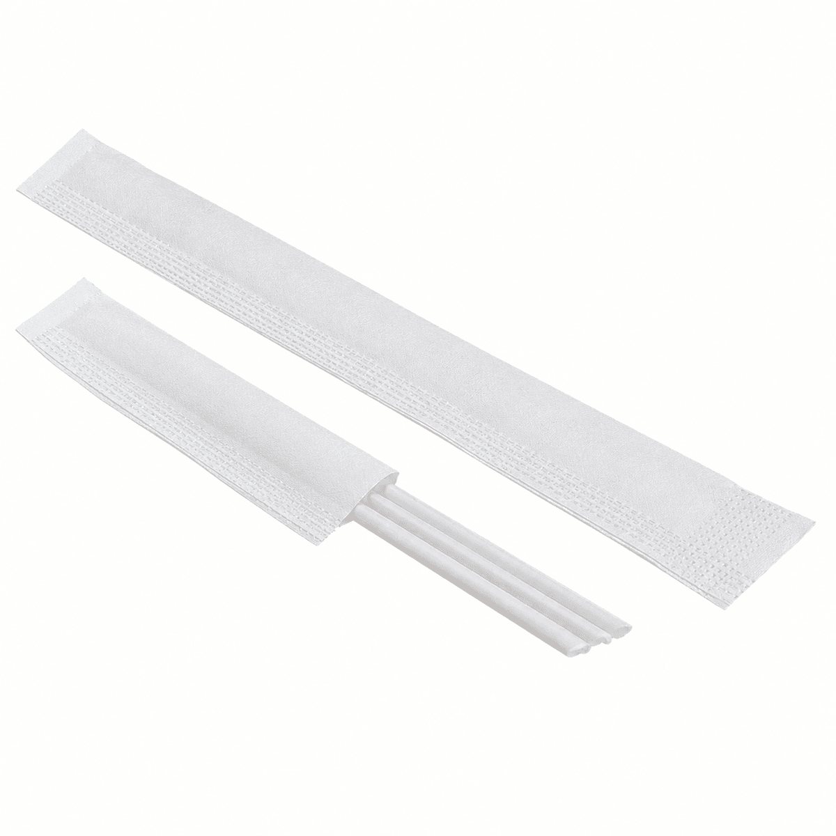18 cm Degradable Three-Hole Angled Straw, White, 100 pcs