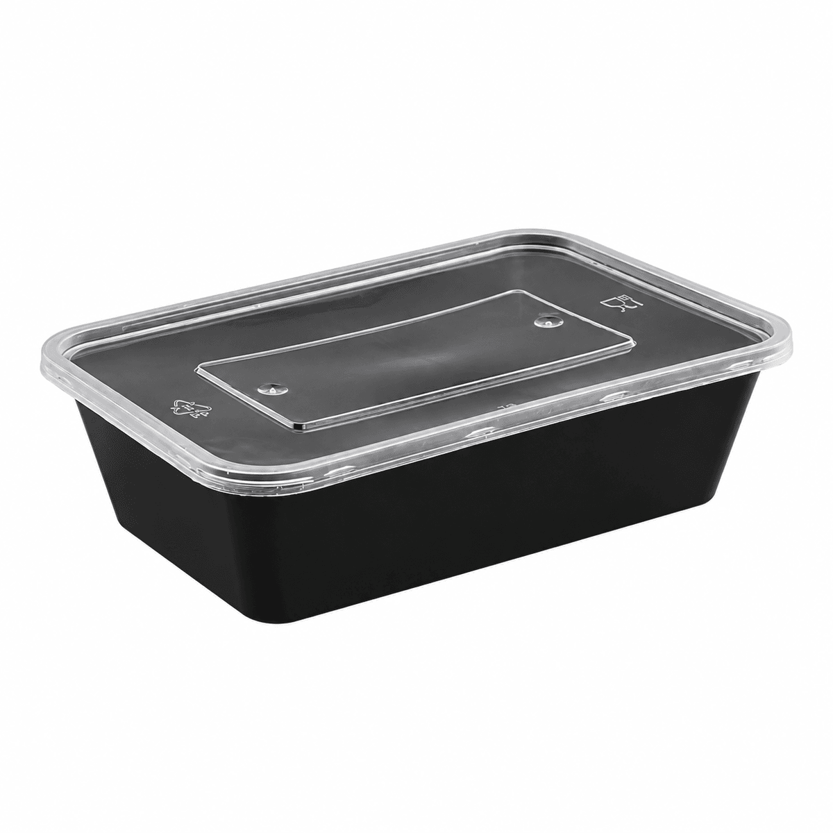 650ml reinforced rectangular container (black)