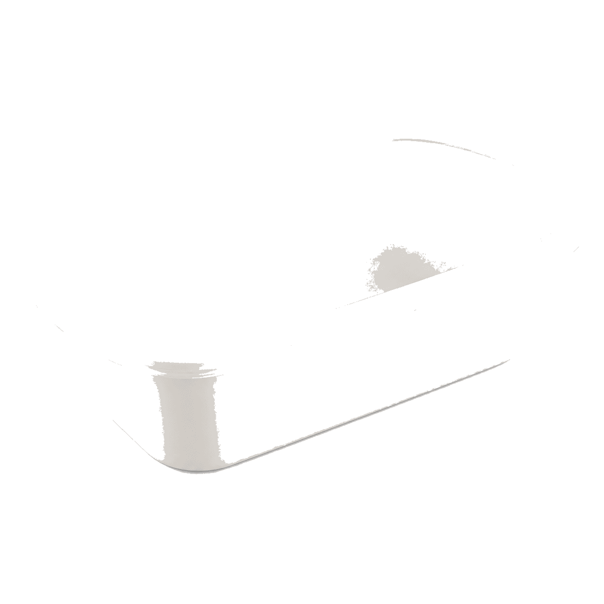 1000ml single-compartment Japanese-style food container (white)