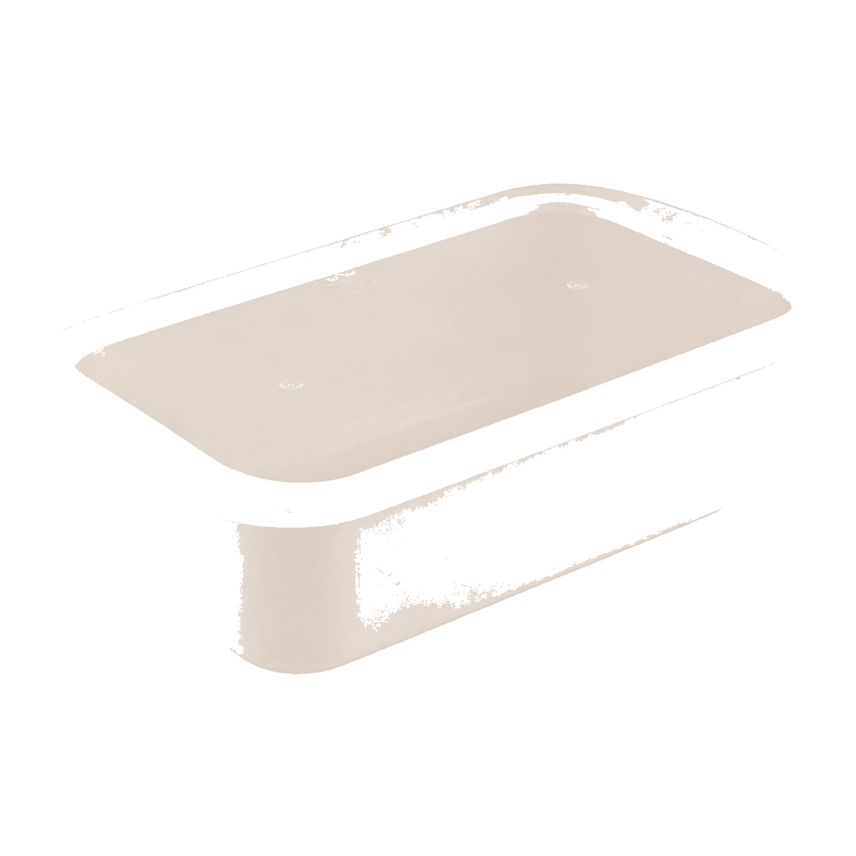 1000ml single-compartment Japanese-style food container (clear)