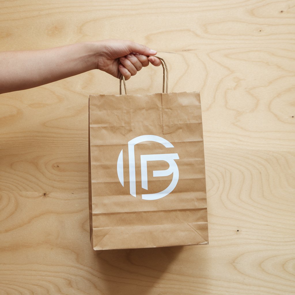 1 - custom brown paper bag