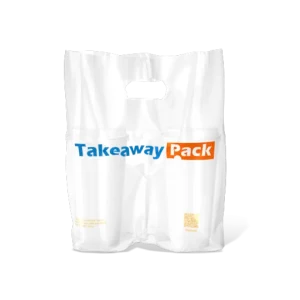Clear Drink Cup Plastic Bags for 2 cups