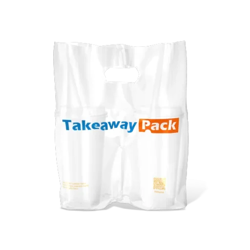 Clear Drink Cup Plastic Bags for 2 cups